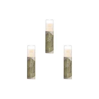 Primary Image of Whipped Shea Butter Lip Balm 3 Pack 0.15 oz, lip balms with green and beige label