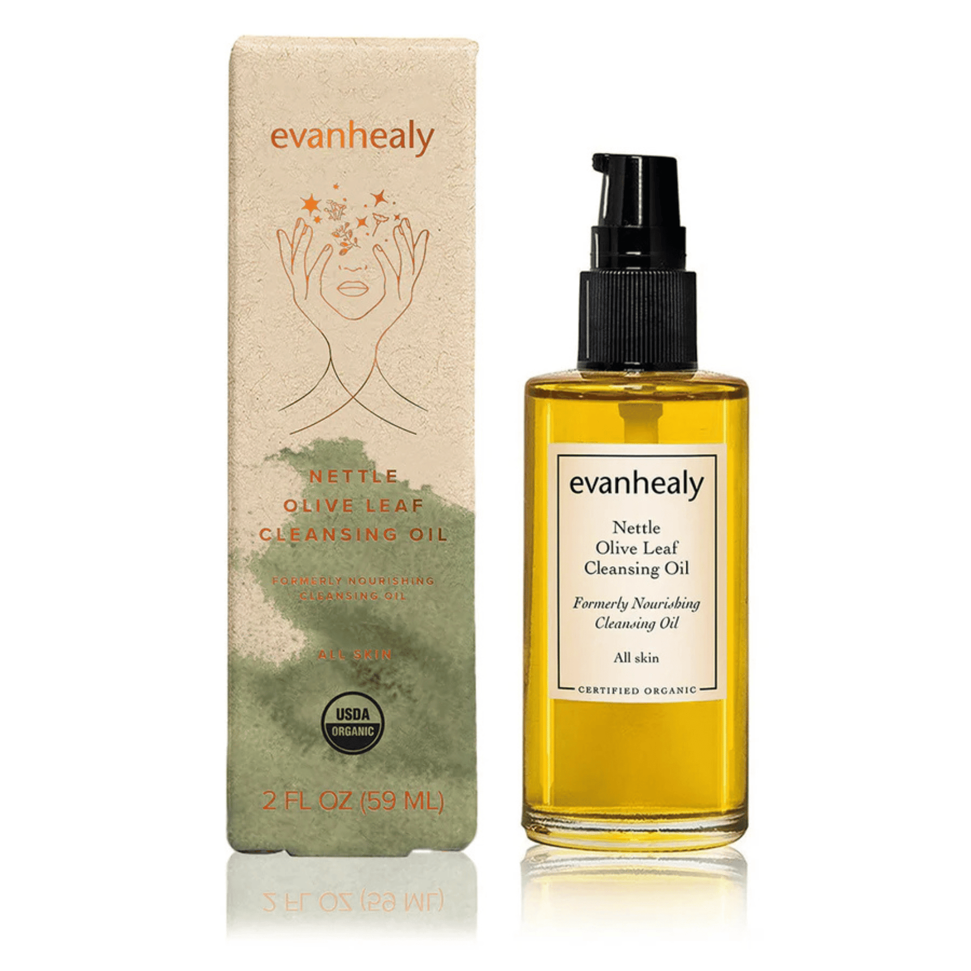 Alternate Image of Nettle Olive Leaf Cleansing Oil, glass pump top bottle