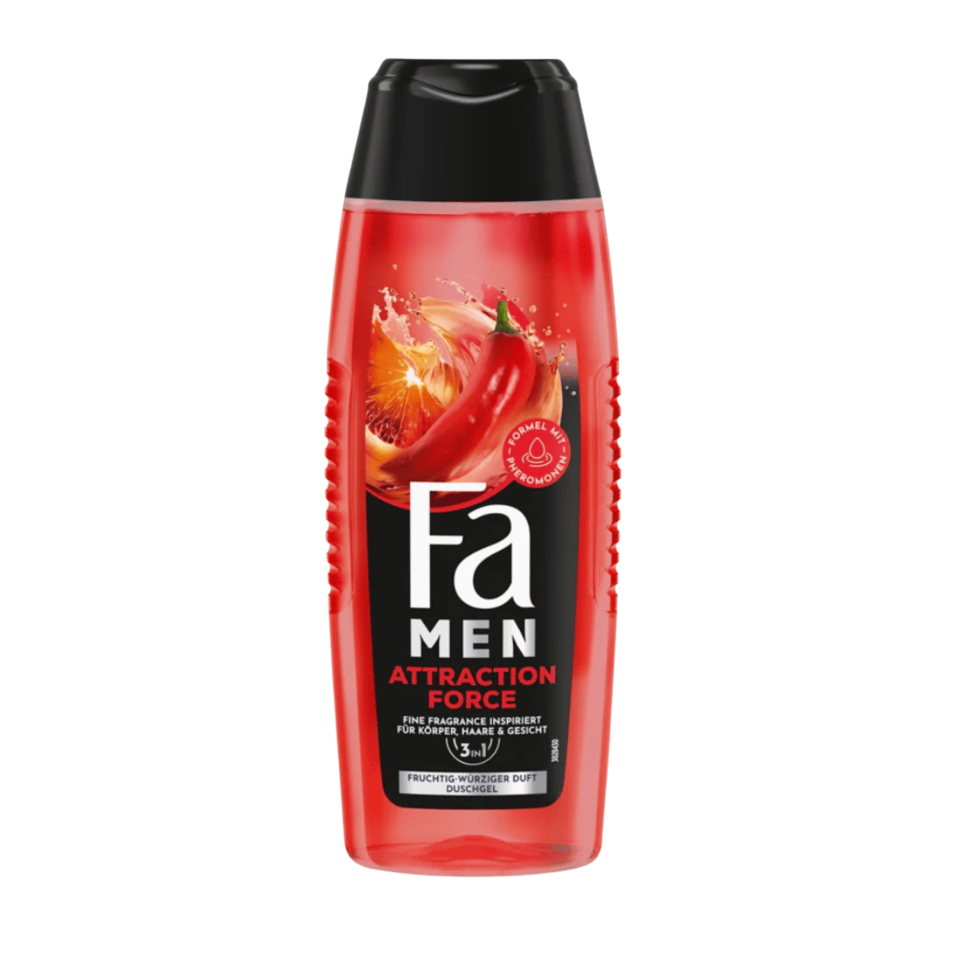 Primary Image of Attraction Force Men's Shower Gel, red shower gel bottle with black cap