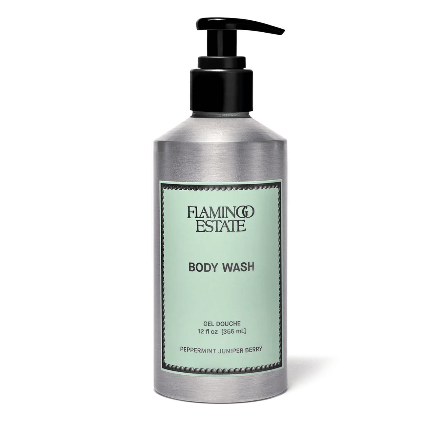 Primary Image of Peppermint and Juniper Berry Body Wash, aluminum body was bottle with pump
