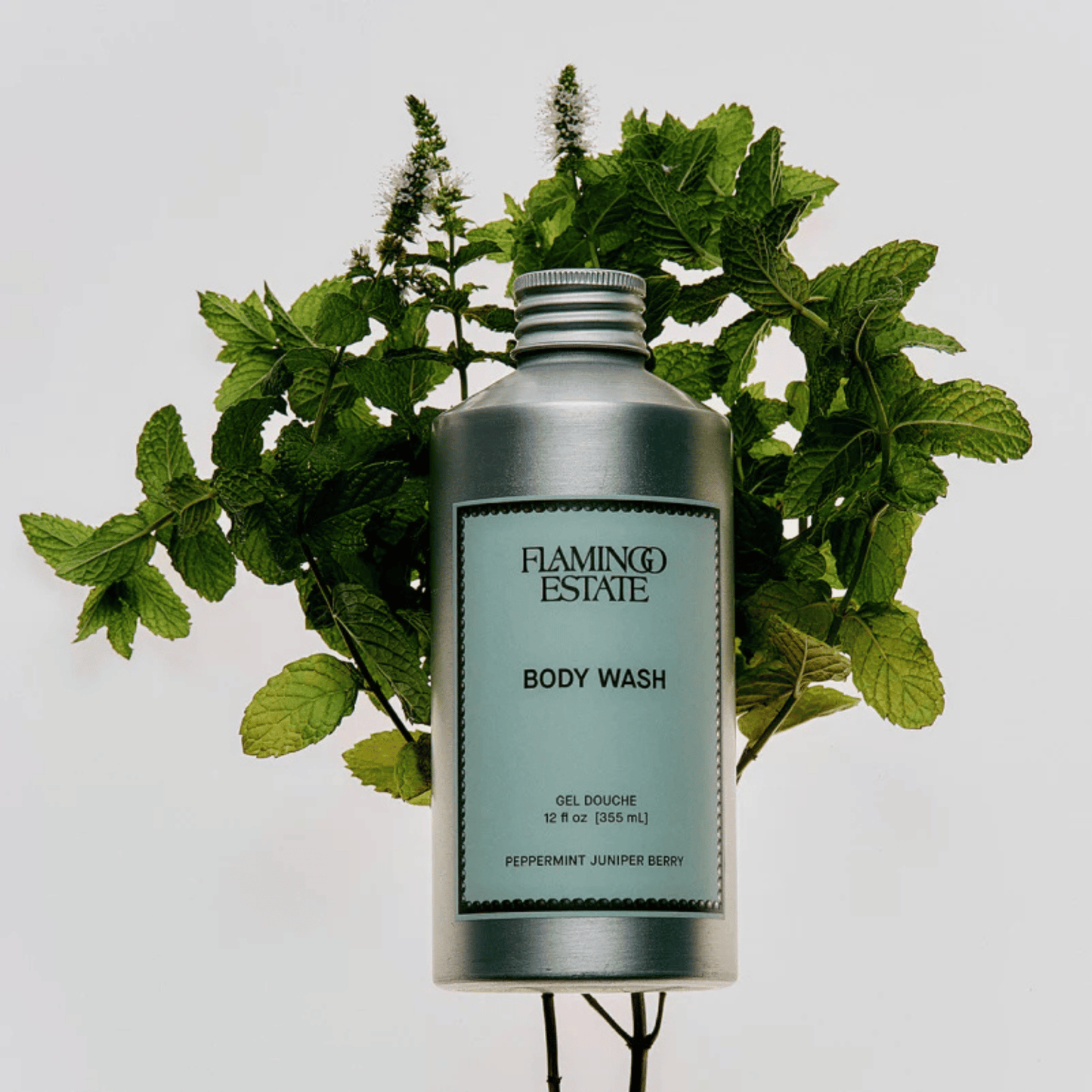 Alternate Image of Peppermint and Juniper Berry Body Wash, aluminum body was bottle with pump