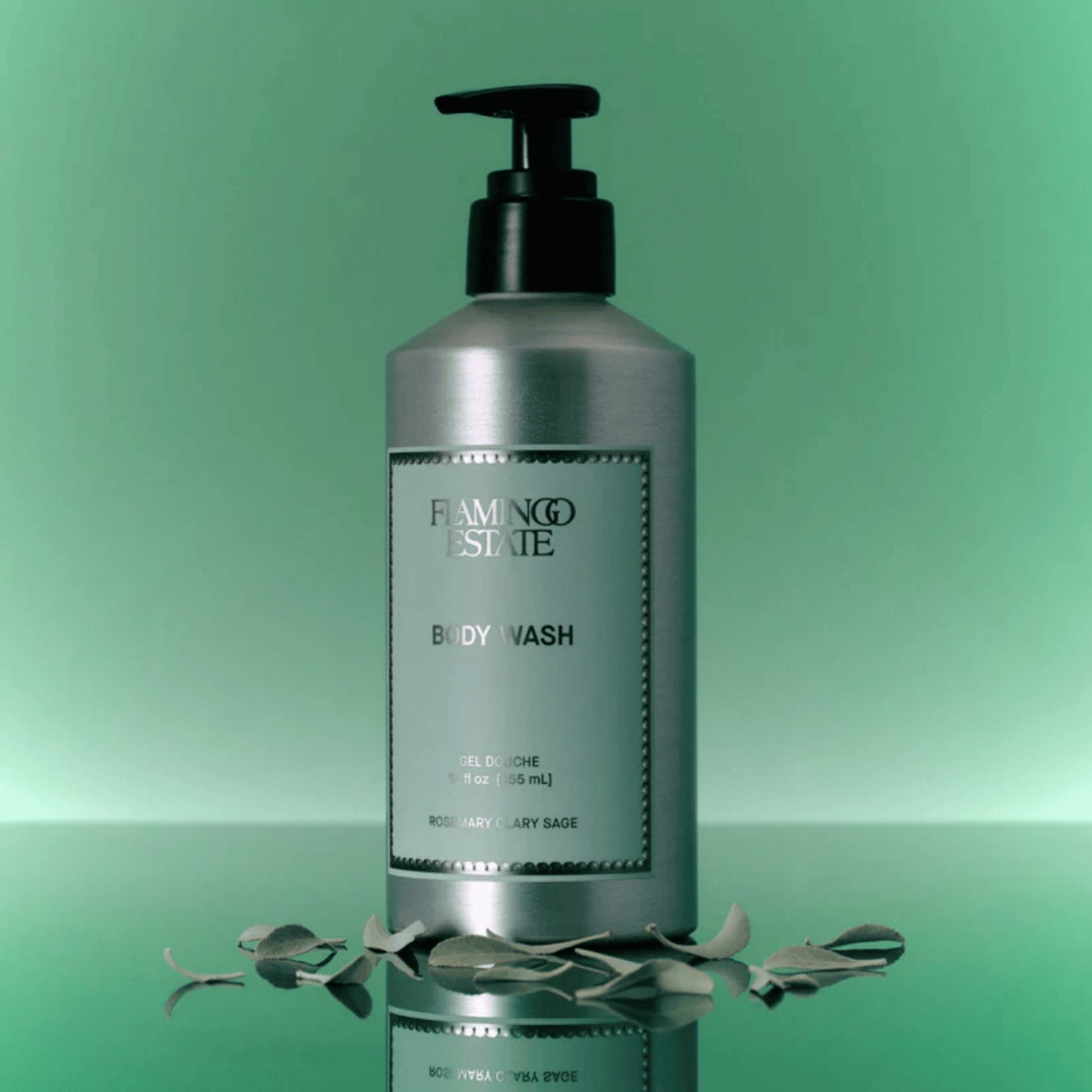 Alternate Image of Rosemary Clary Sage Body Wash, aluminum body wash bottle with pump