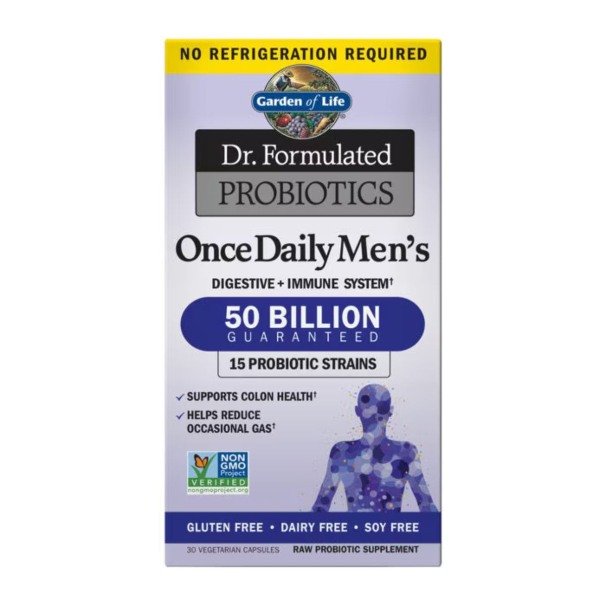 Primary Image of Dr. Formulated Once Daily Men's Probiotic 50 Billion Shelf-Stable, blue box