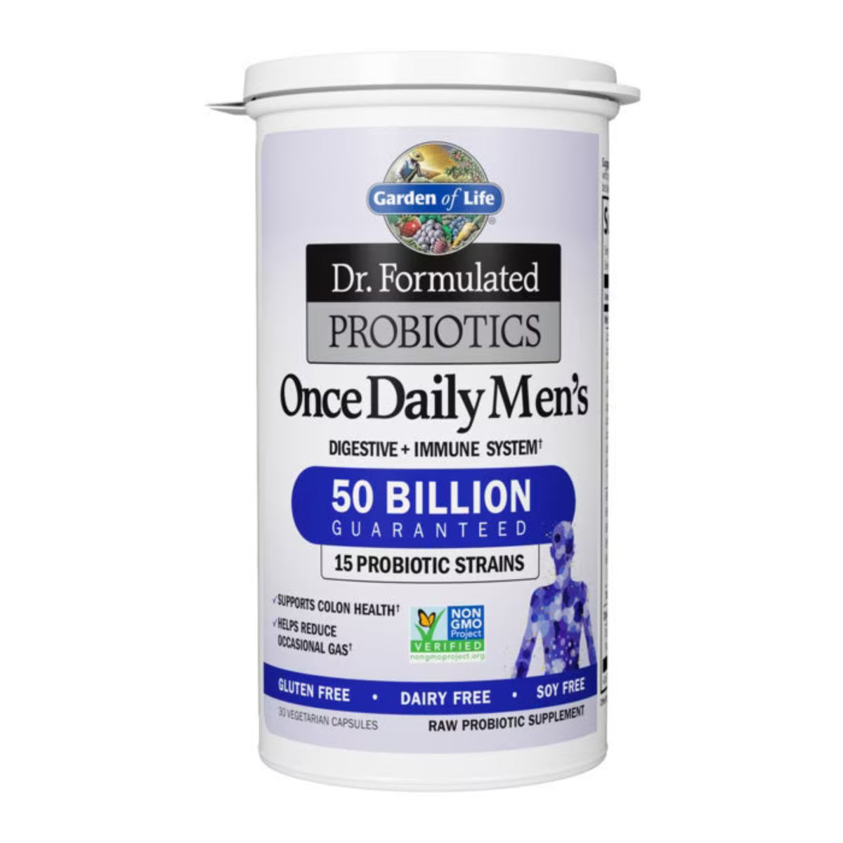 Alternate Image of Dr. Formulated Once Daily Men's Probiotic 50 Billion Shelf-Stable, bottle with blue label