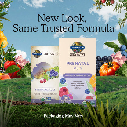 Alternate Image of Organics Prenatal Multivitamin, box with illustrated veggies