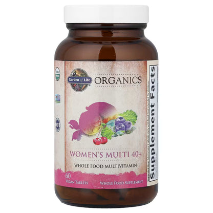 Alternate Image of Organics Women's 40+ Multivitamin, brown bottle with label with illustrated veggies