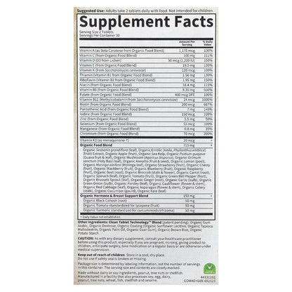 Alternate Image of Organics Women's 40+ Multivitamin, supplement facts