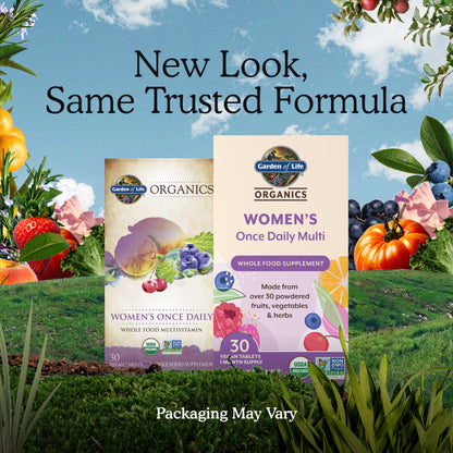 Alternate Image of Organics Women's Once Daily Multivitamin, box with illustrated veggies