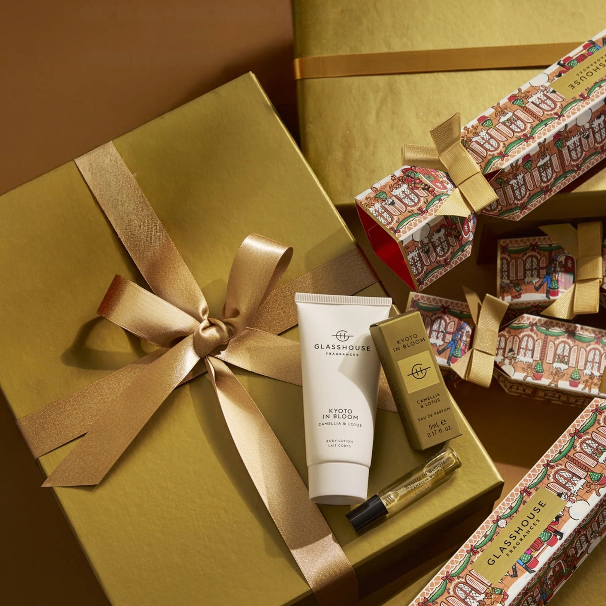 Alternate Image of Christmas Bon Bon and Kyoto in Bloom Gift Set, Christmas boxes with lotion and mini fragrance