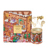 Primary Image of Holiday Kyoto in Bloom Candle Carousel Set, illustrated candle vessel and box