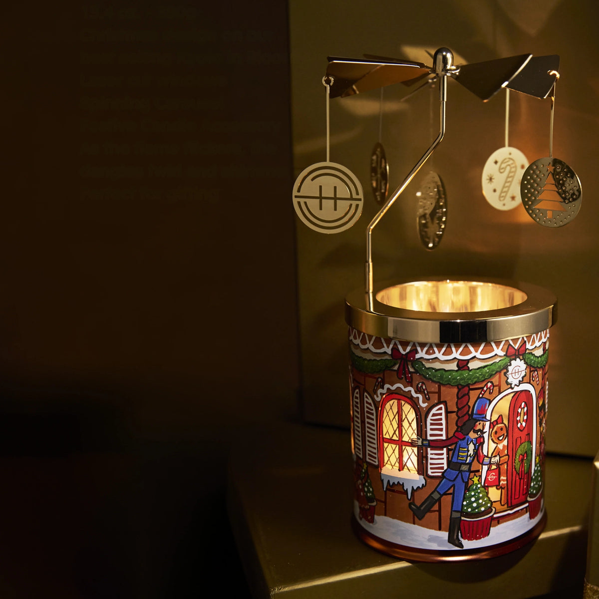 Alternate Image of Holiday Kyoto in Bloom Candle Carousel Set, illustrated candle vessel 