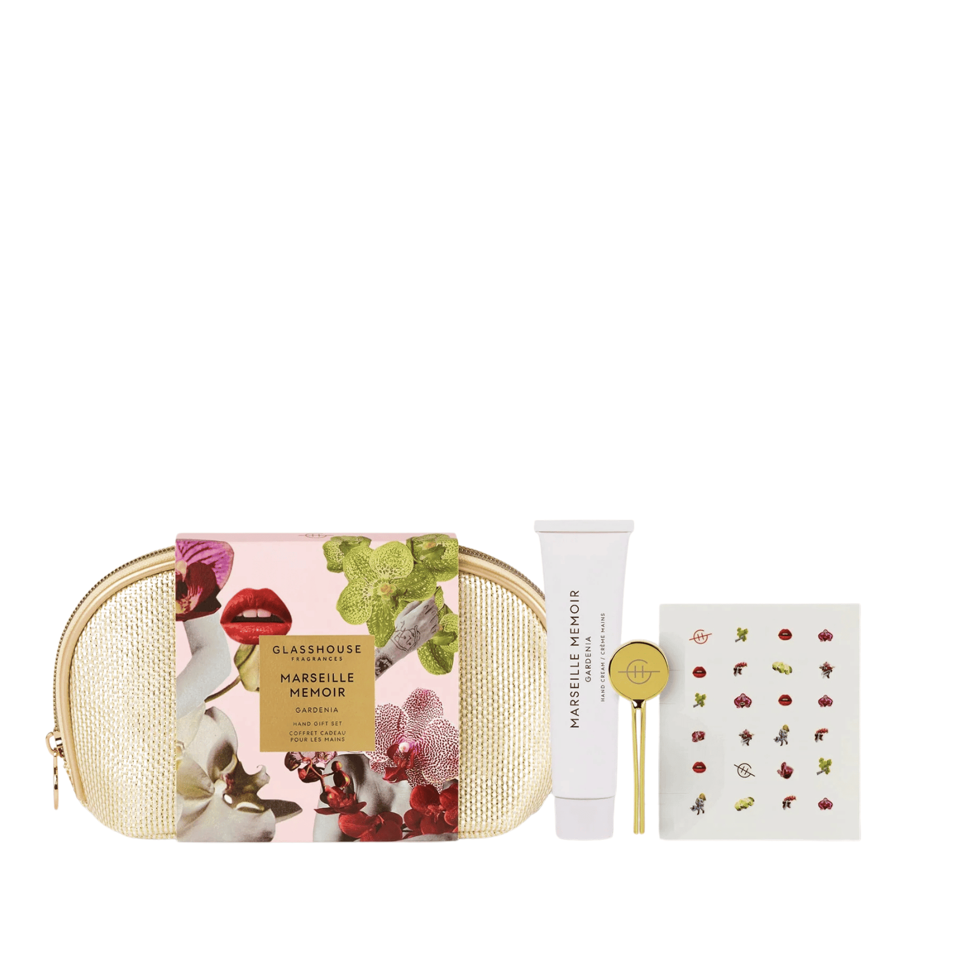 Primary Image of Marseille Memoir Hand Care Set, Gold give bag with items