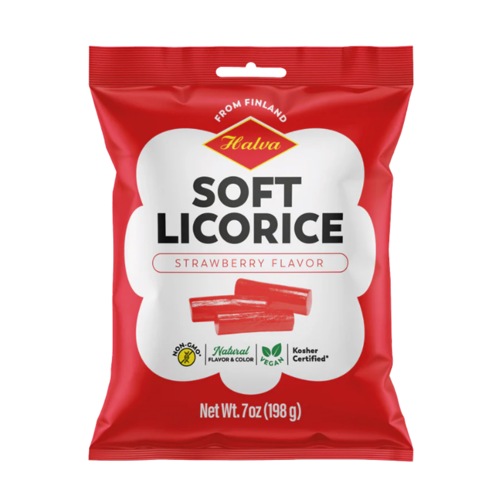 primary image of halva strawberry flavored soft licorice