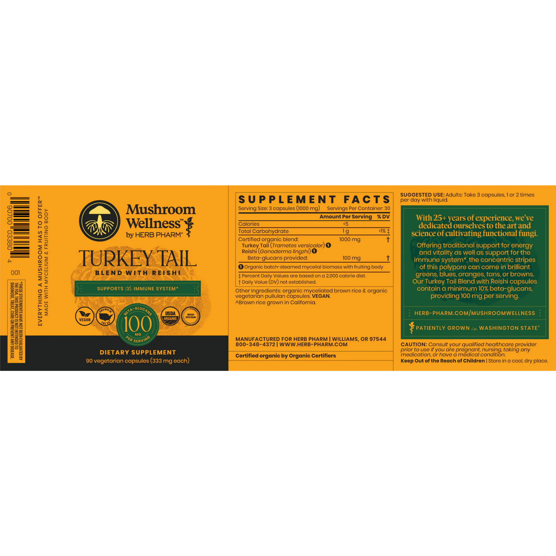 alternate image of herb pharm turkey tail blend