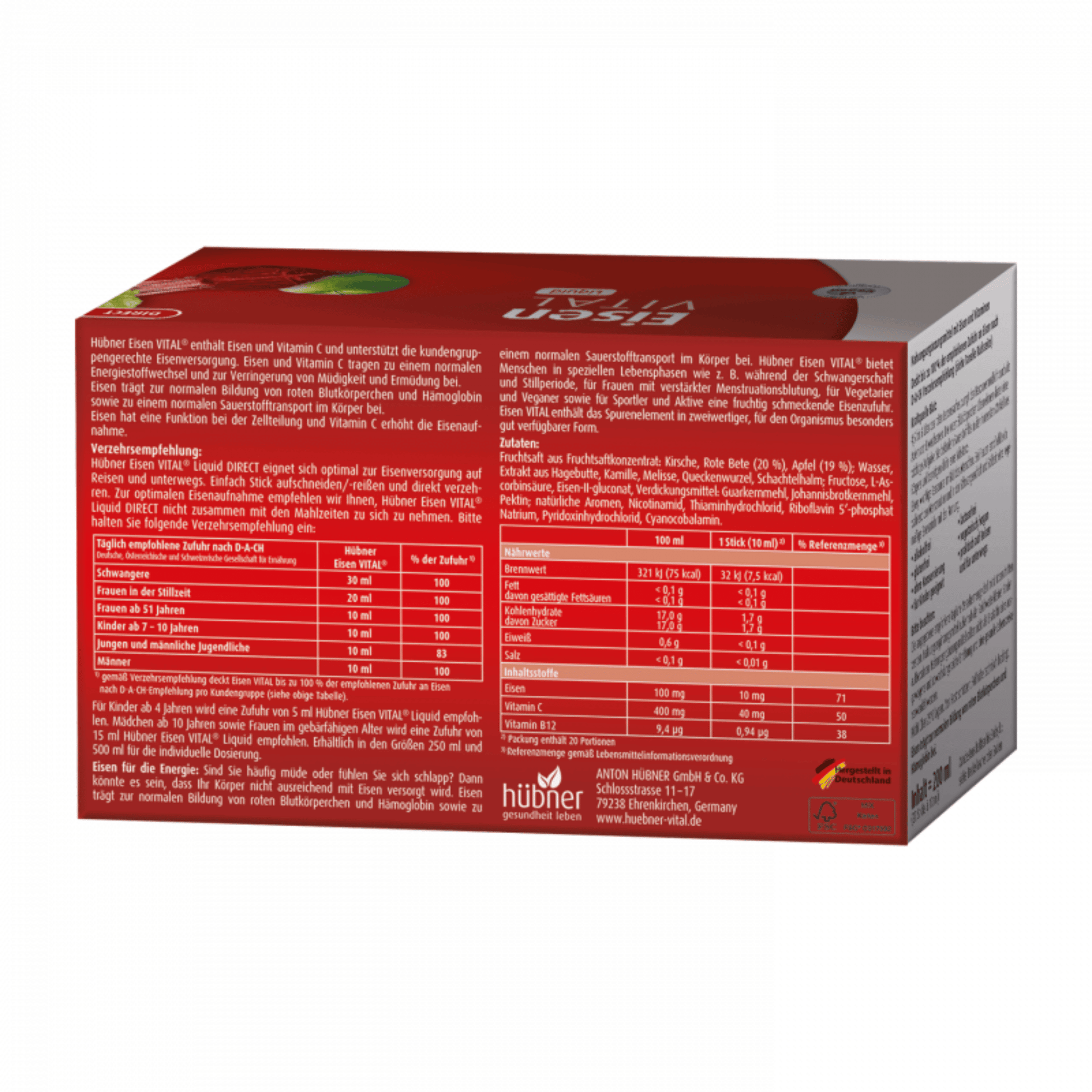 Alternate Image of Iron Vital Liquid Direct (20 x 10 ml), red and white box