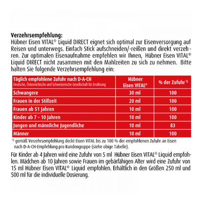 Alternate Image of Iron Vital Liquid Direct (20 x 10 ml), red and white box