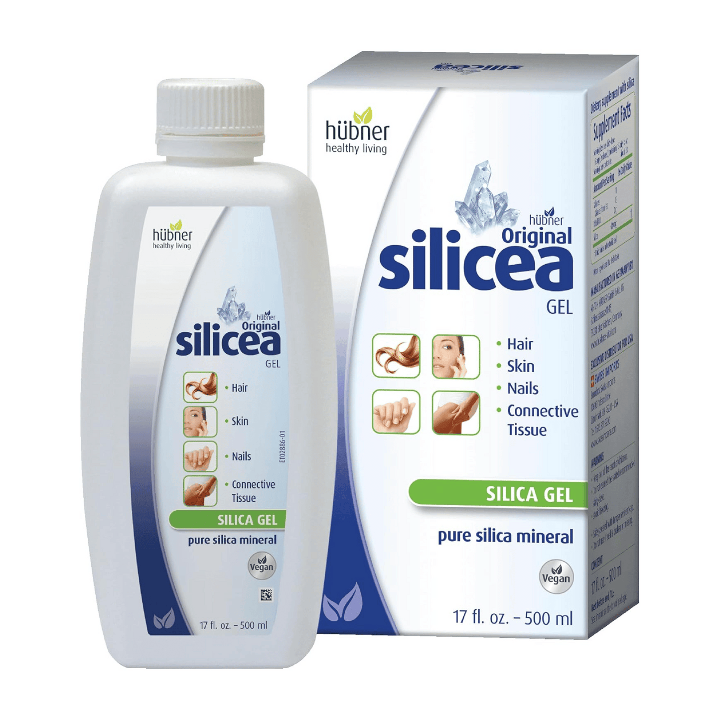 Hubner Original Silicea Gel 17 fl oz / 500 ml for Hair, Skin, Nails, and Connective Tissue, Pure Colloidal Silica Gel Formula Hubner Original Silicea Gel 17 fl oz / 500 ml for Hair, Skin, Nails, and Connective Tissue, Pure Colloidal Silica Gel Formula