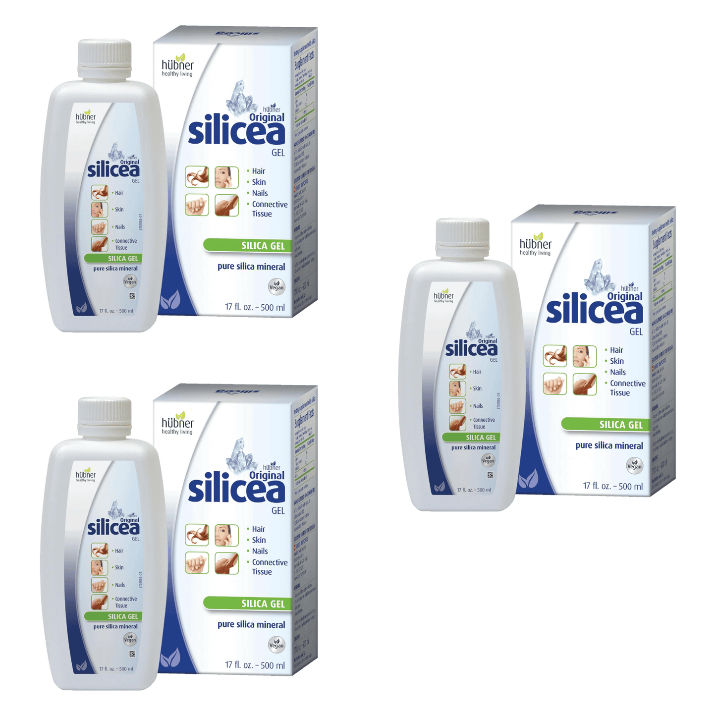 Primary Image of Original Silicea Gel 3 Pack, whit and blue bottle and box