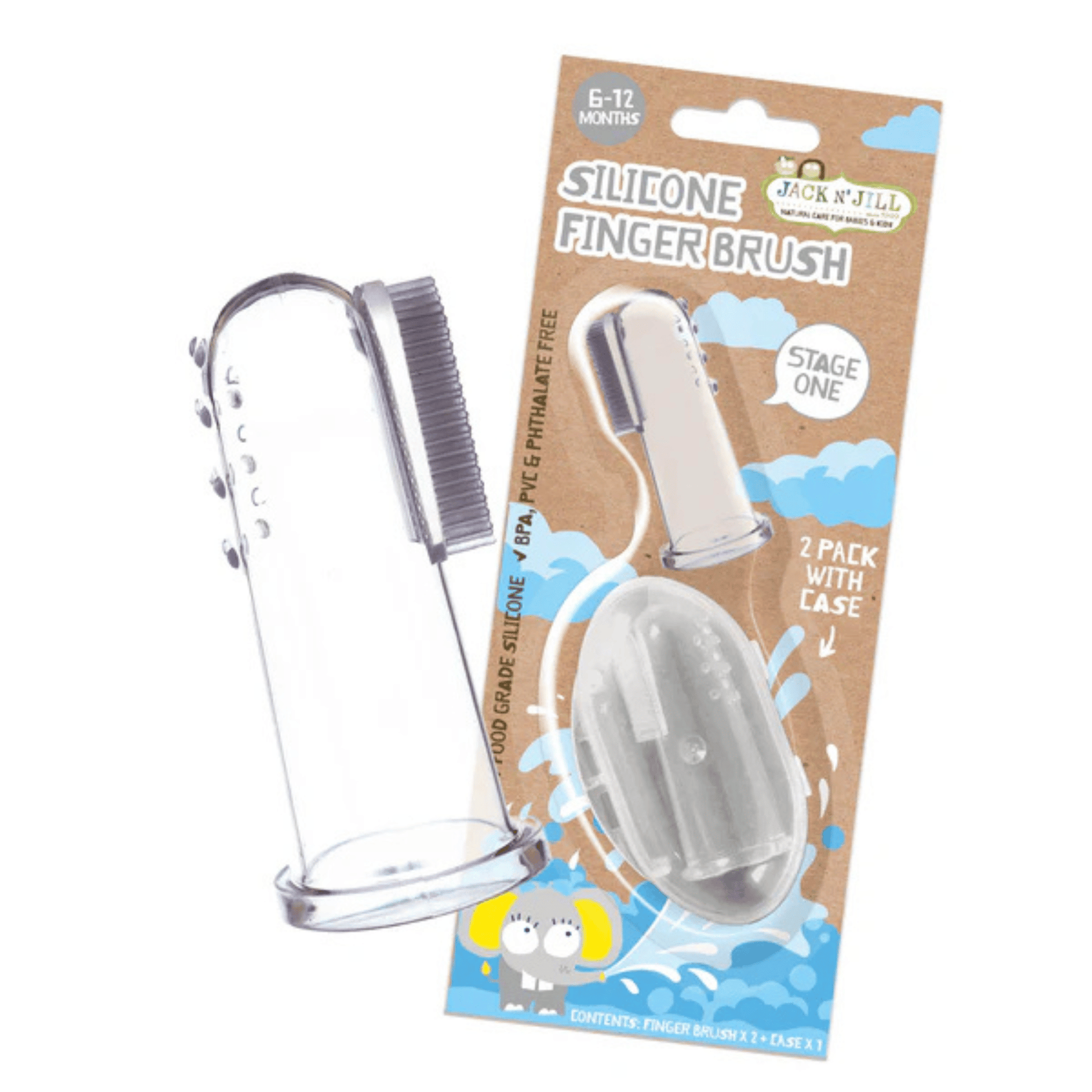 Alternate Image of Silicone Finger Brush, clear silicone finger brush