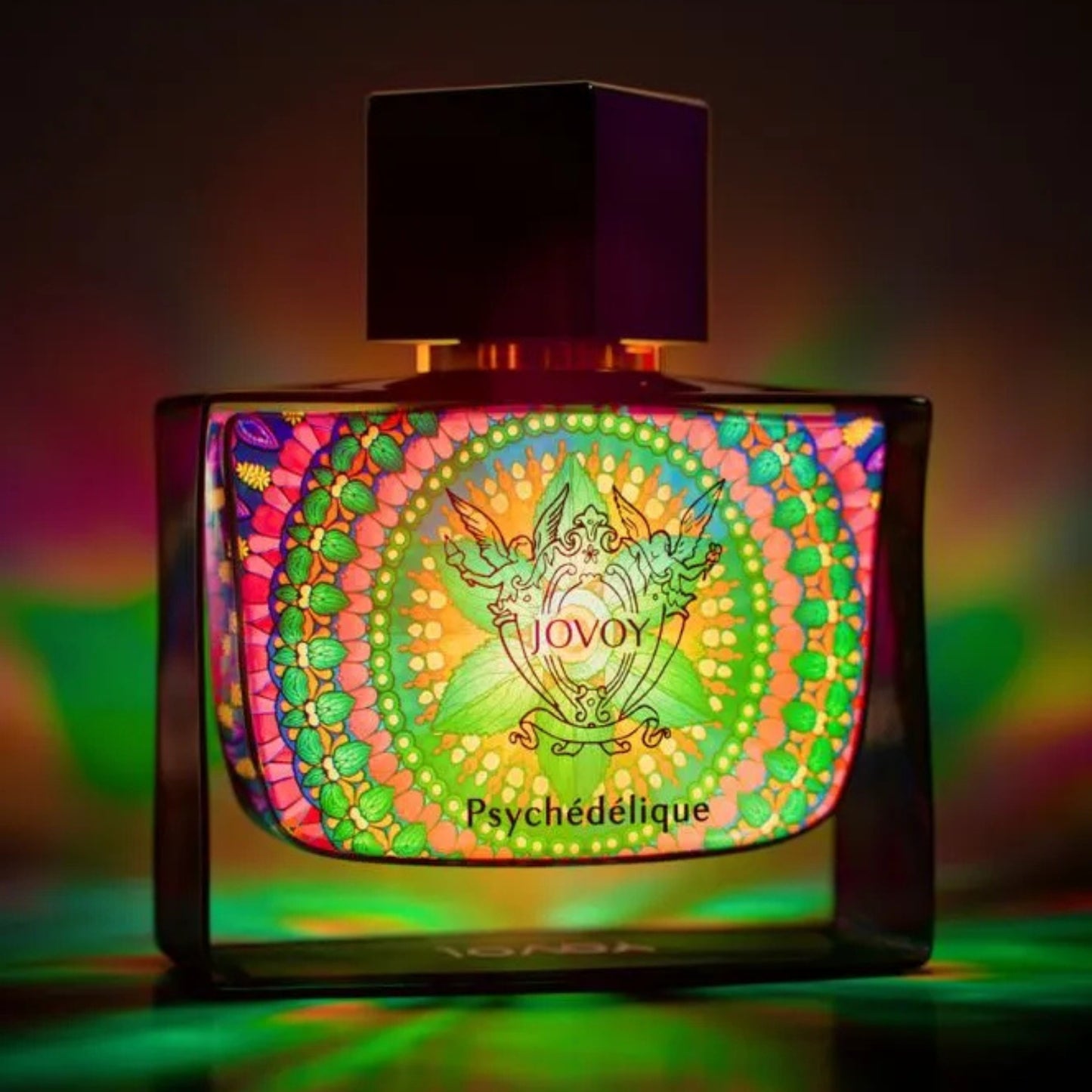 Alternate Image of Psychedelique Eau de Parfum, perfume bottle with colors projected on it 