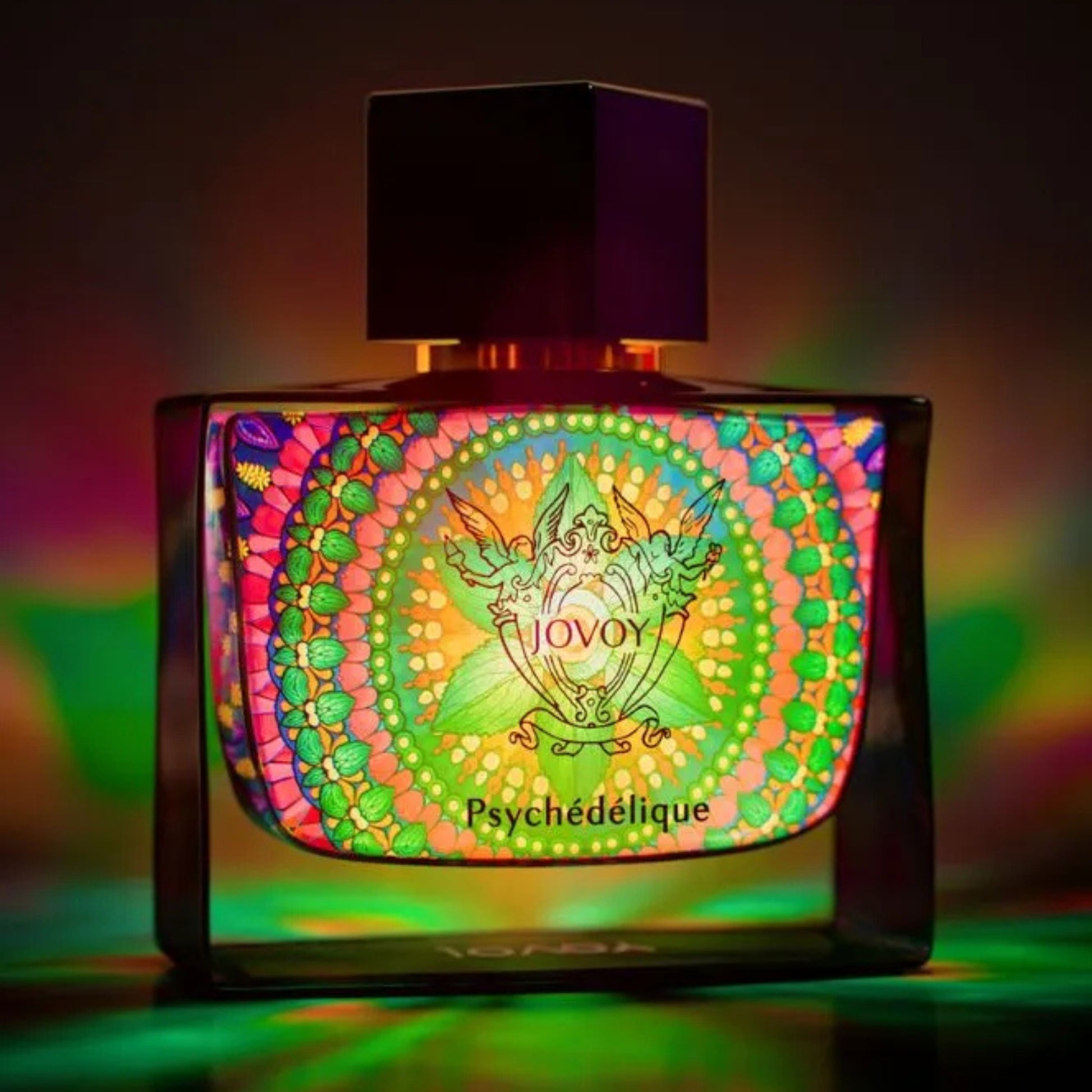 Alternate Image of Psychedelique Eau de Parfum, perfume bottle with colors projected on it 