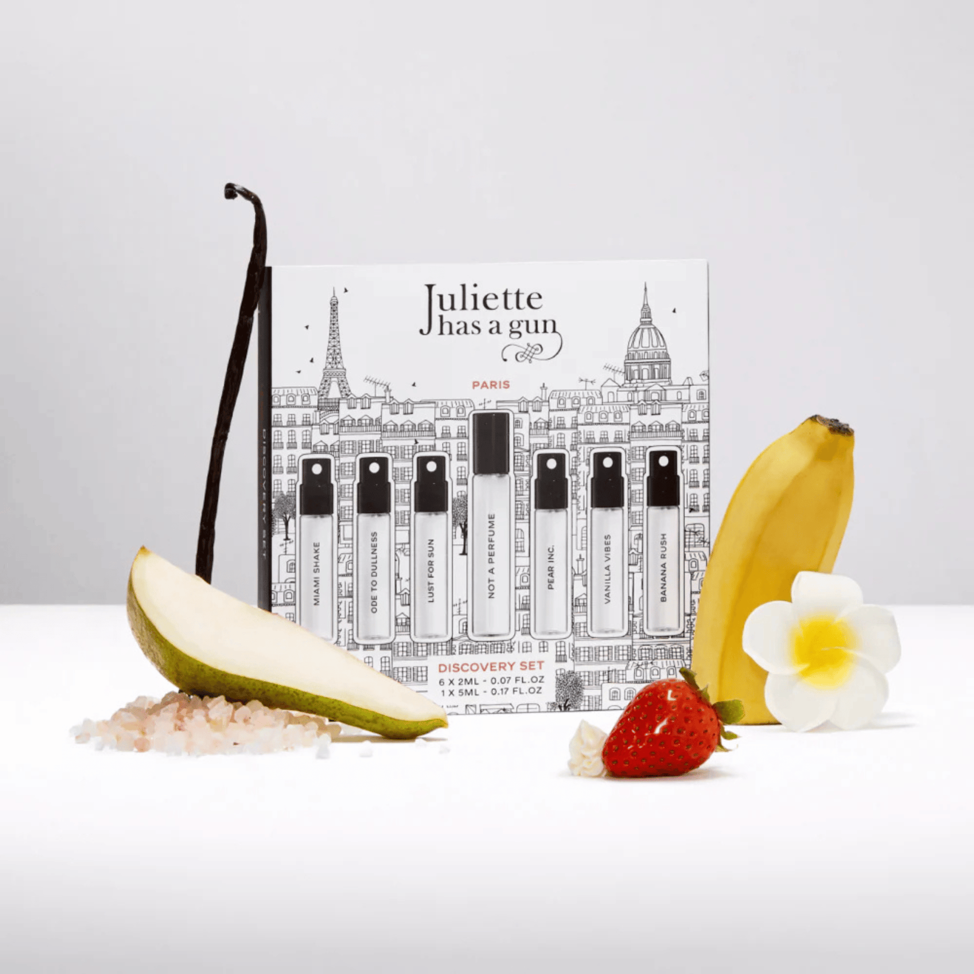 Alternate Image of Discovery Set with Banana Rush, black and white boxed perfume sample set