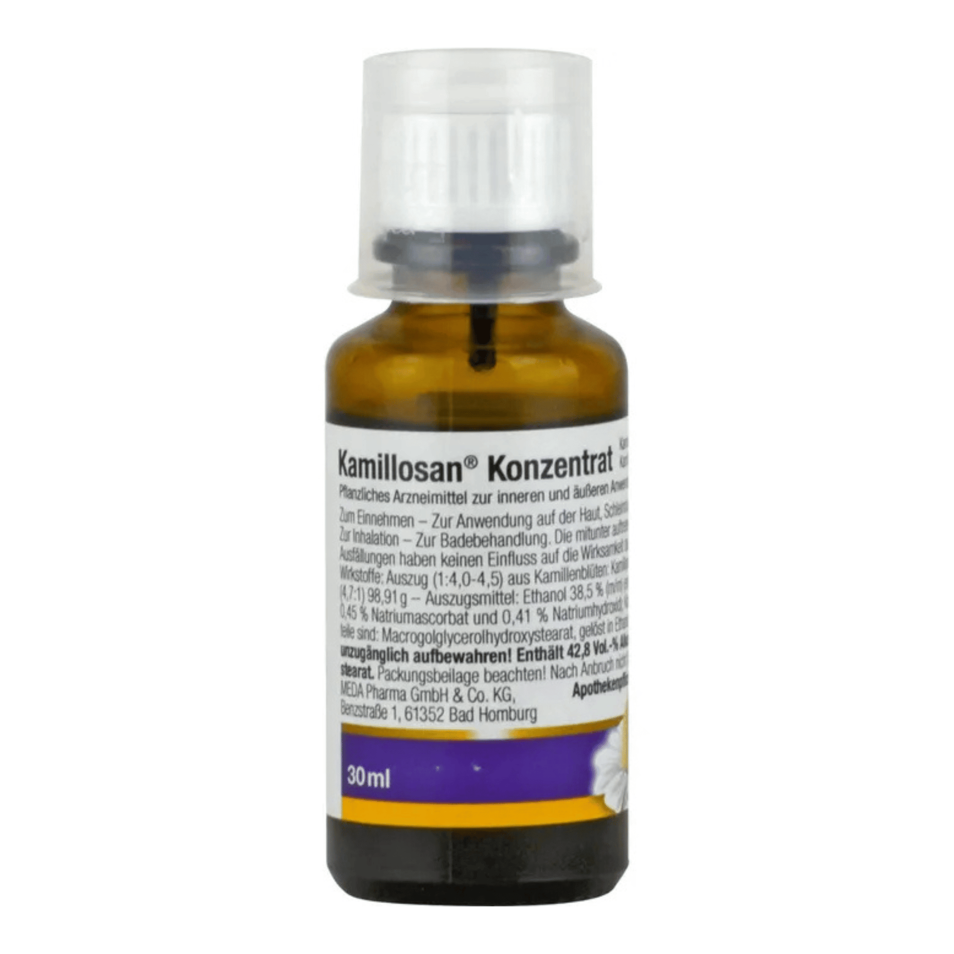 Alternate Image of Kamillosan Concentrate, dark amber medicine bottle