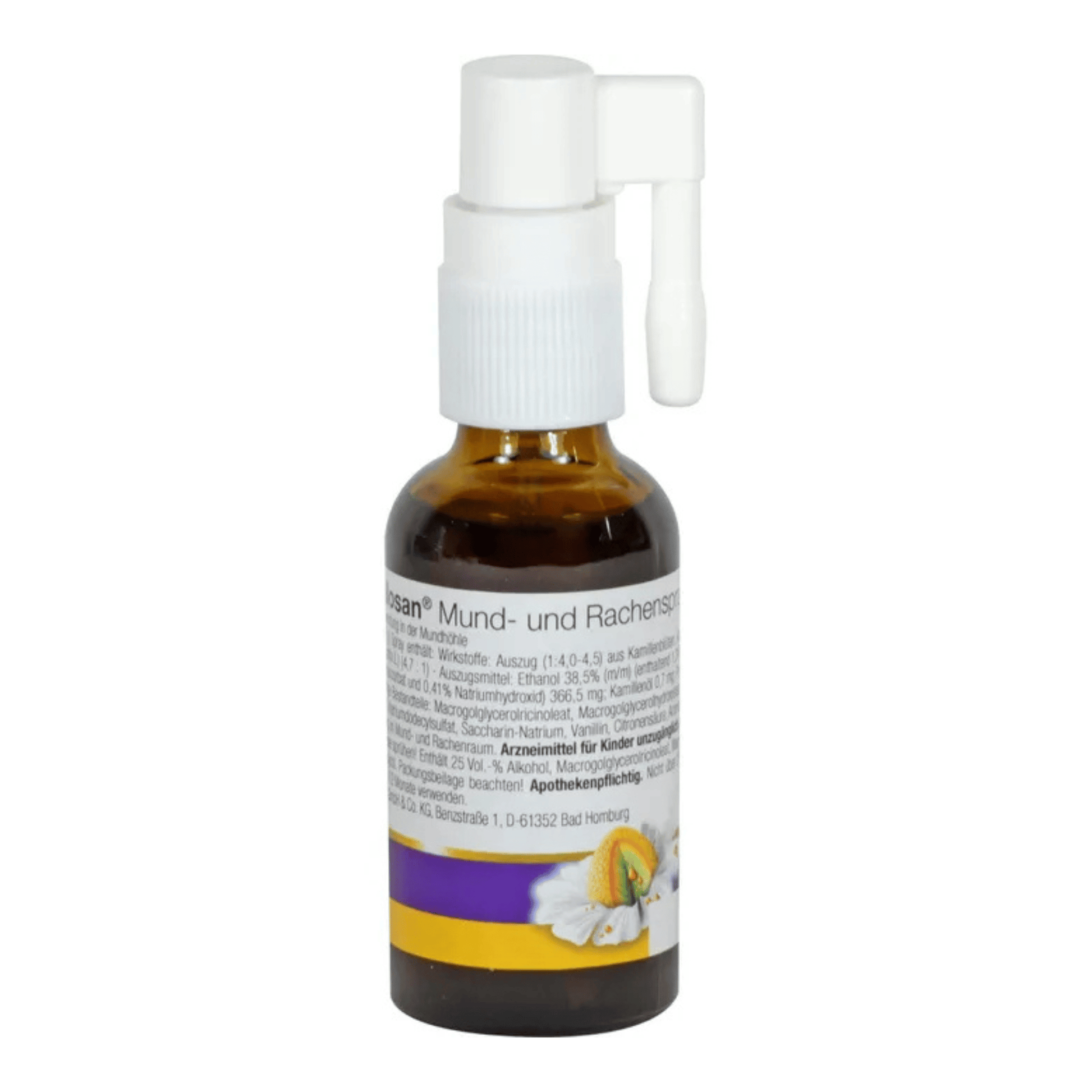 Alternate Image of Kamillosan Mouth and Throat Spray, dark amber glass spray bottle