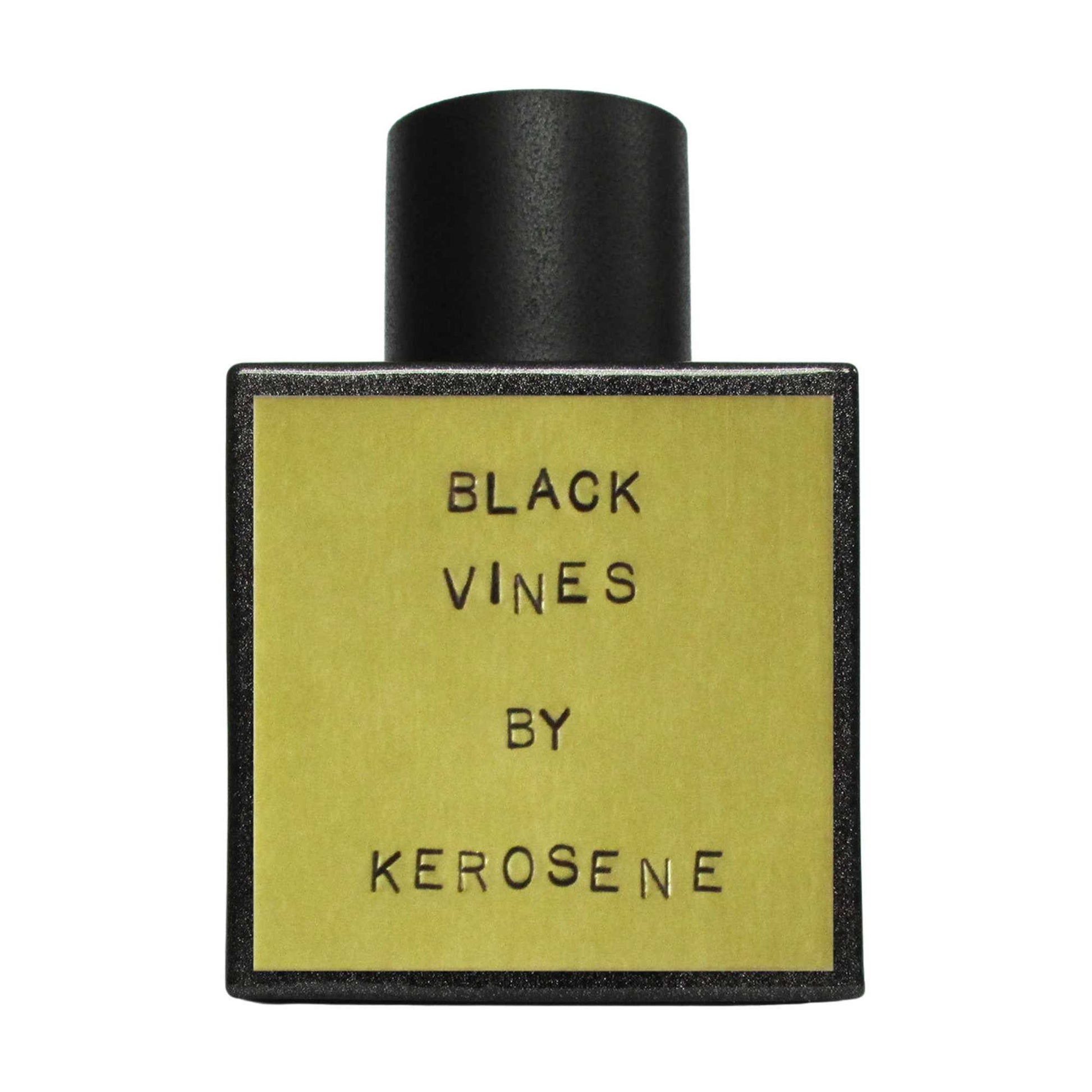 Primary Image of Black Vines Eau De Parfum, black bottle with brass label