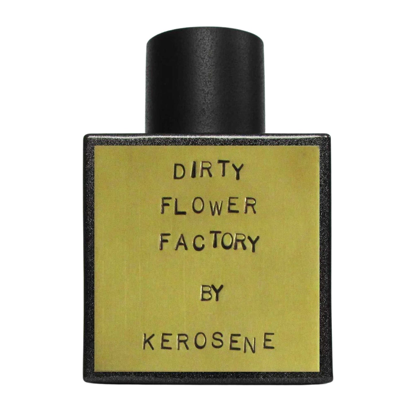 Primary Image of Dirty Flower Factory Eau De Parfum, black bottle with brass label