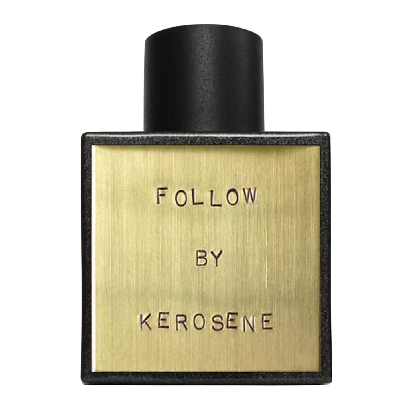 Primary Image of Follow Eau De Parfum, black bottle with brass label