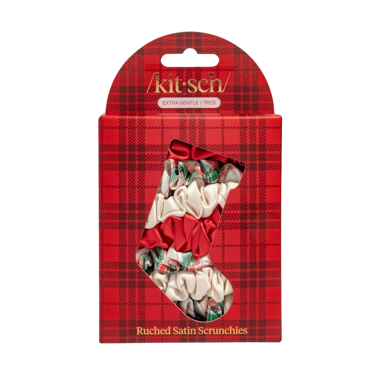 Primary image of kitsch Holiday Ruched Satin Scrunchies
