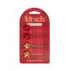 Primary image of kitsch Red & Gold Gift Bow Bobby Pins