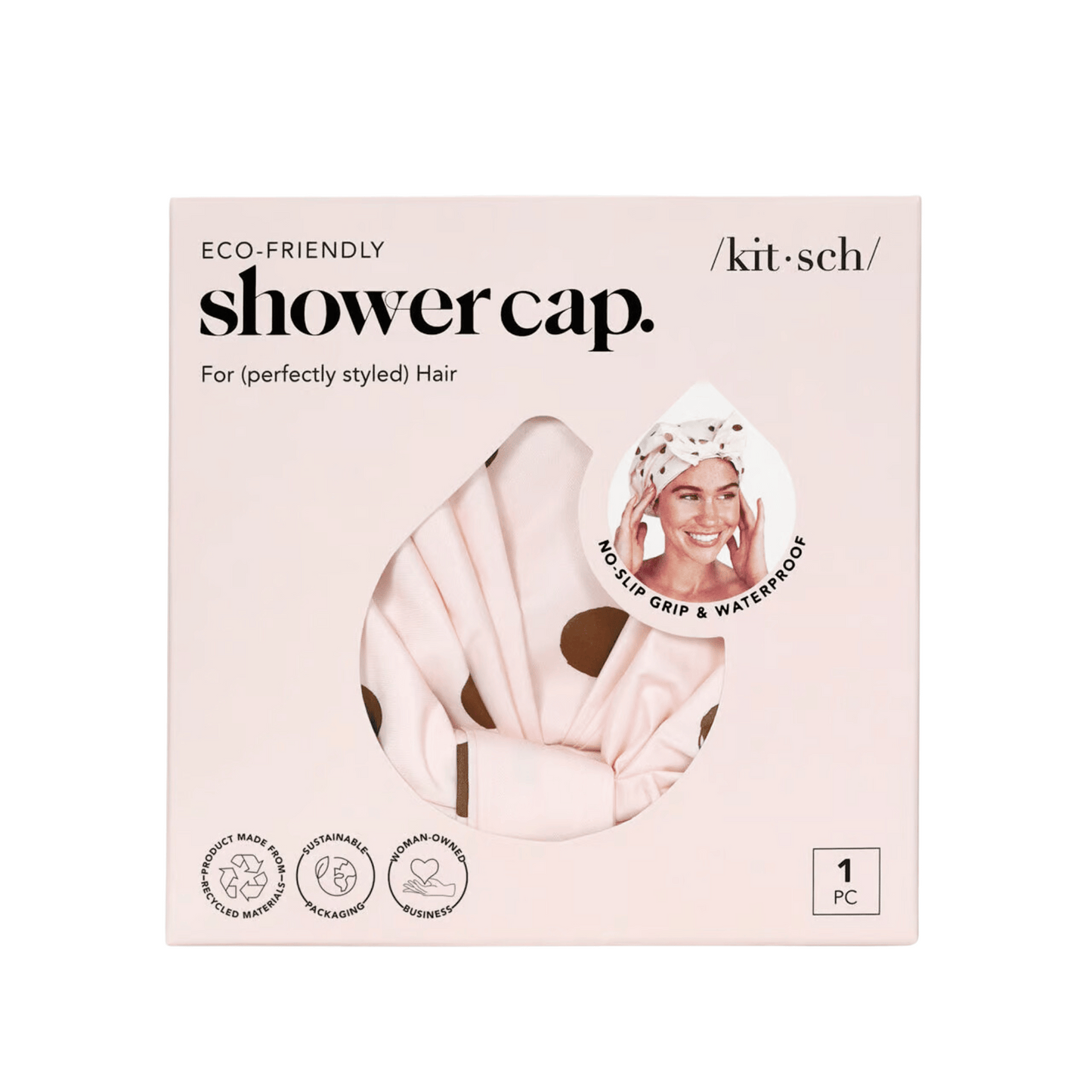 Alternate Image of Shower Cap Blush Dot