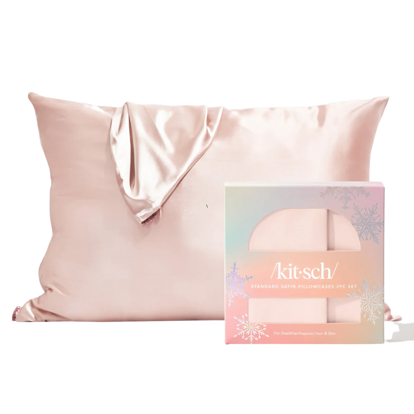 Primary Image of Kitsch Holiday Blush Satin Pillowcases