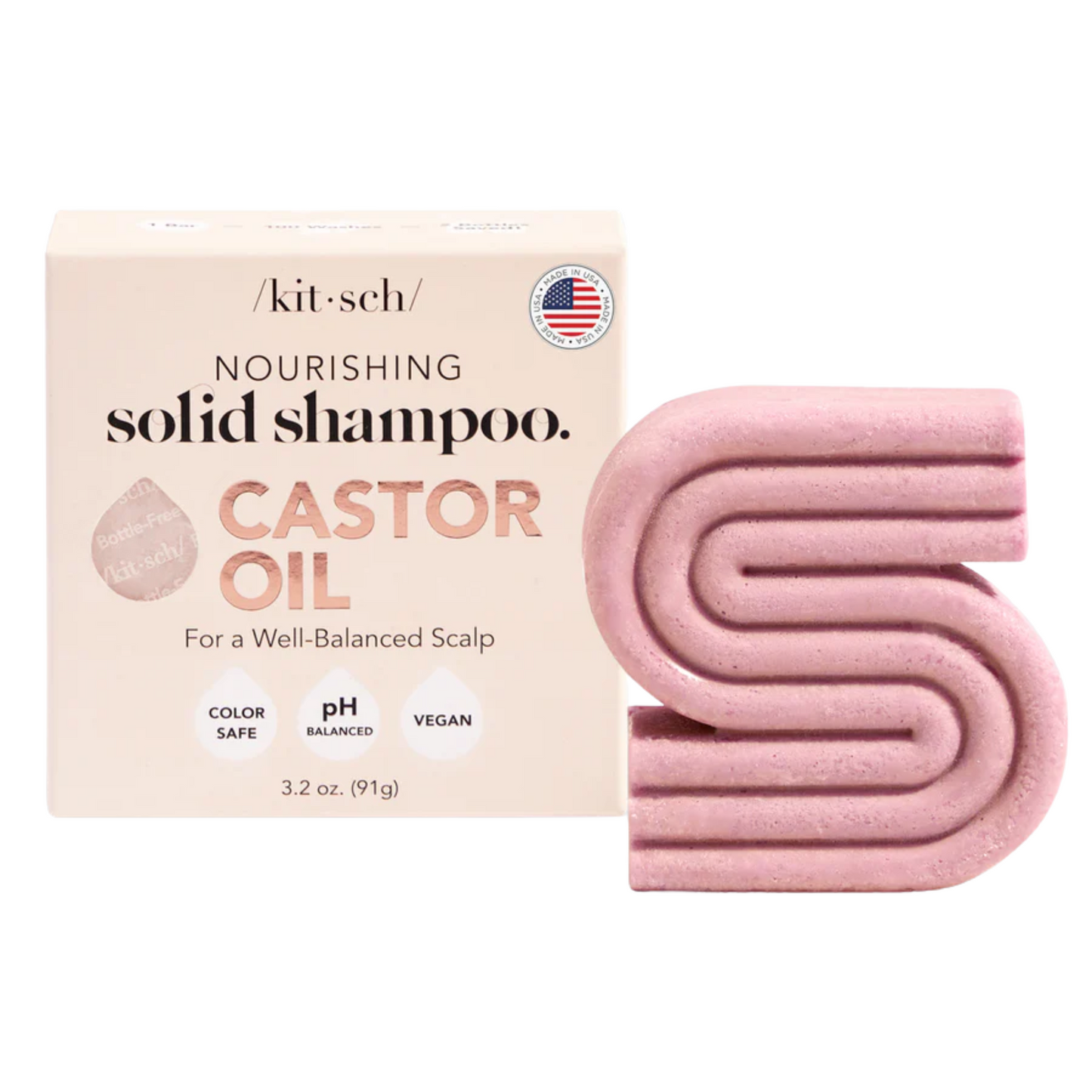 Primary Image of Kitsch Castor Oil Nourishing Shampoo Bar (3.2 oz)