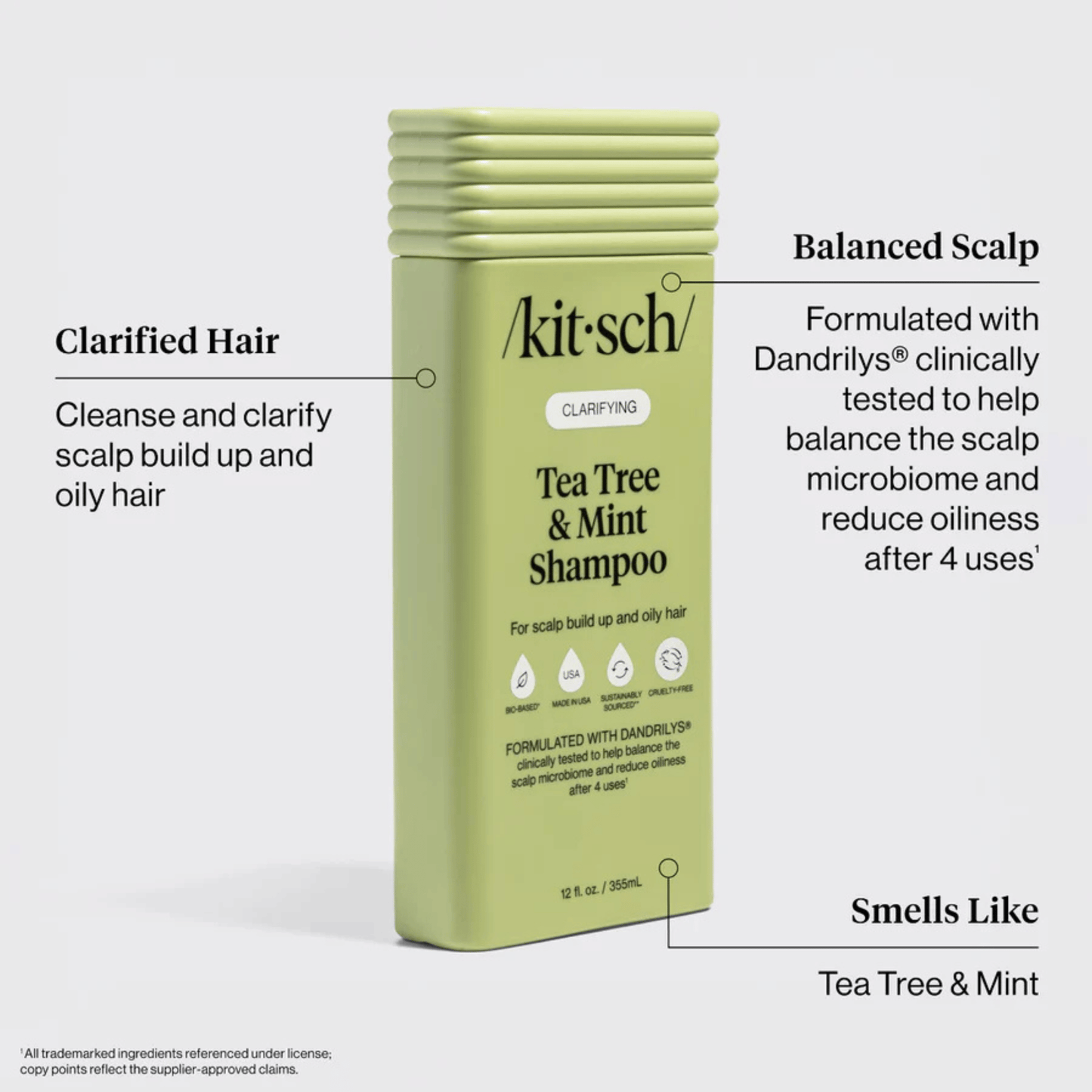 Alternate Image of Clarifying Tea Tree & Mint Shampoo, green shampoo bottle