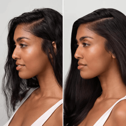 Alternate Image of Clarifying Tea Tree & Mint Shampoo, before and after hair
