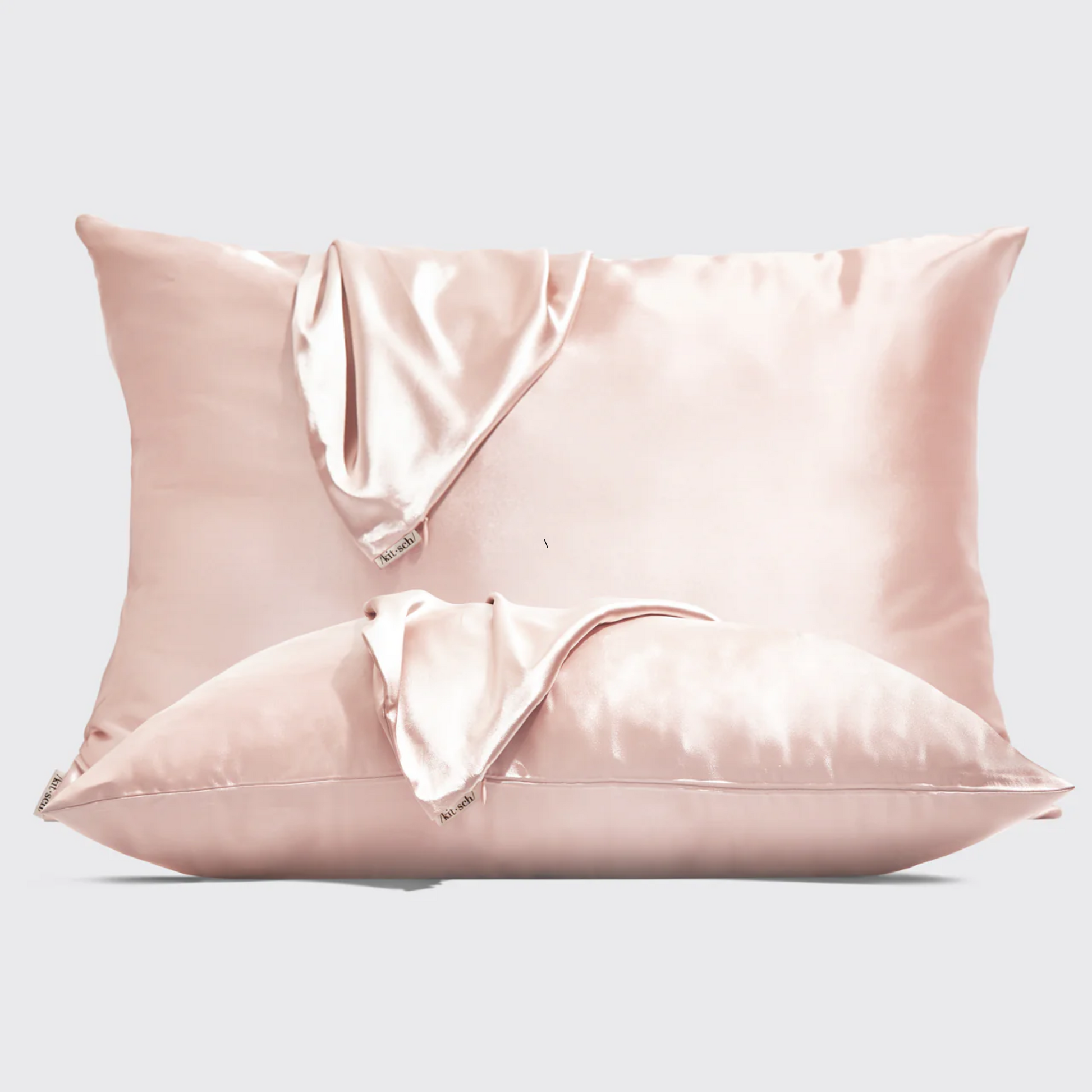 Secondary Image of Kitsch Holiday Blush Satin Pillowcases