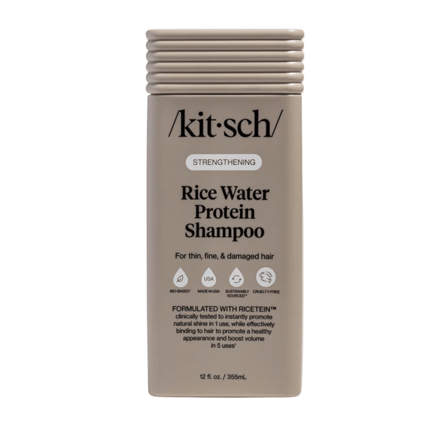 Primary Image of Strengthening Rice Water Shampoo, gray shampoo bottle