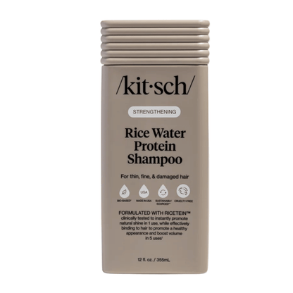 Primary Image of Strengthening Rice Water Shampoo, gray shampoo bottle