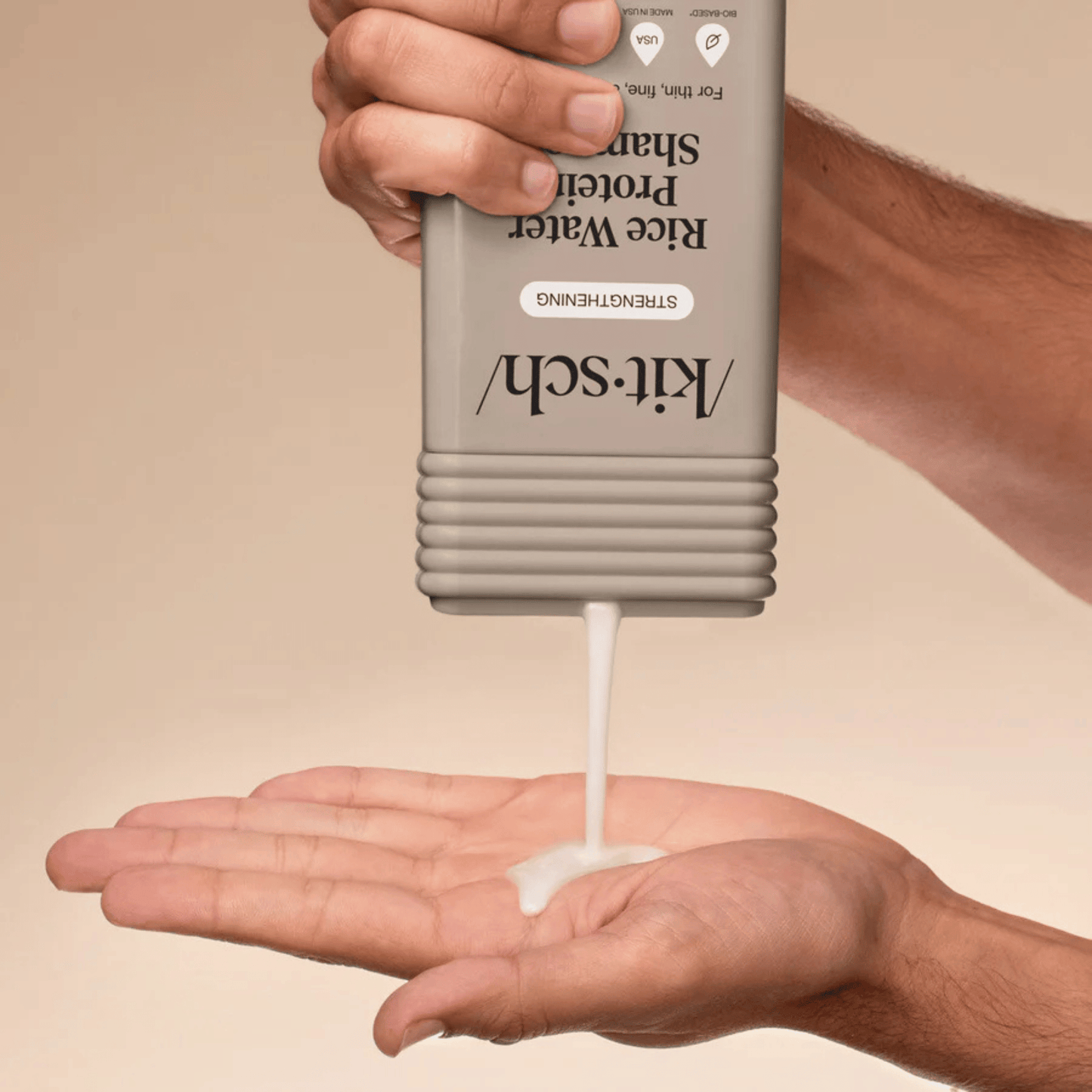 Alternate Image of Strengthening Rice Water Shampoo, gray shampoo bottle