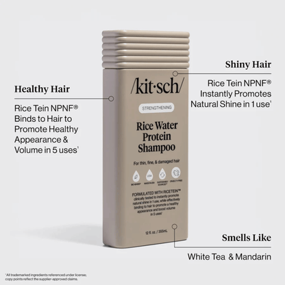 Alternate Image of Strengthening Rice Water Shampoo, gray shampoo bottle