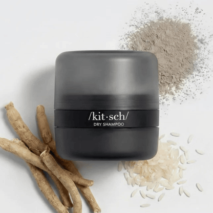 Alternate Image of Dark Tinted Volumizing Dry Shampoo Puff, small black dry shampoo container with puff