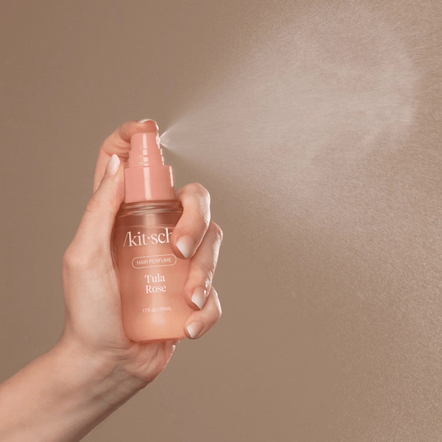 Alternate Image of Tula Rose Hair Perfume, pink mist bottle