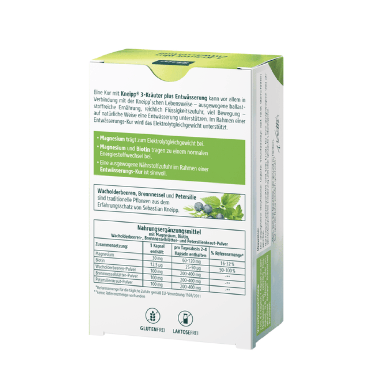 Alternate Image of 3 Herb Plus Detox (3-Kräuter Entwässerung), green and white supplement box