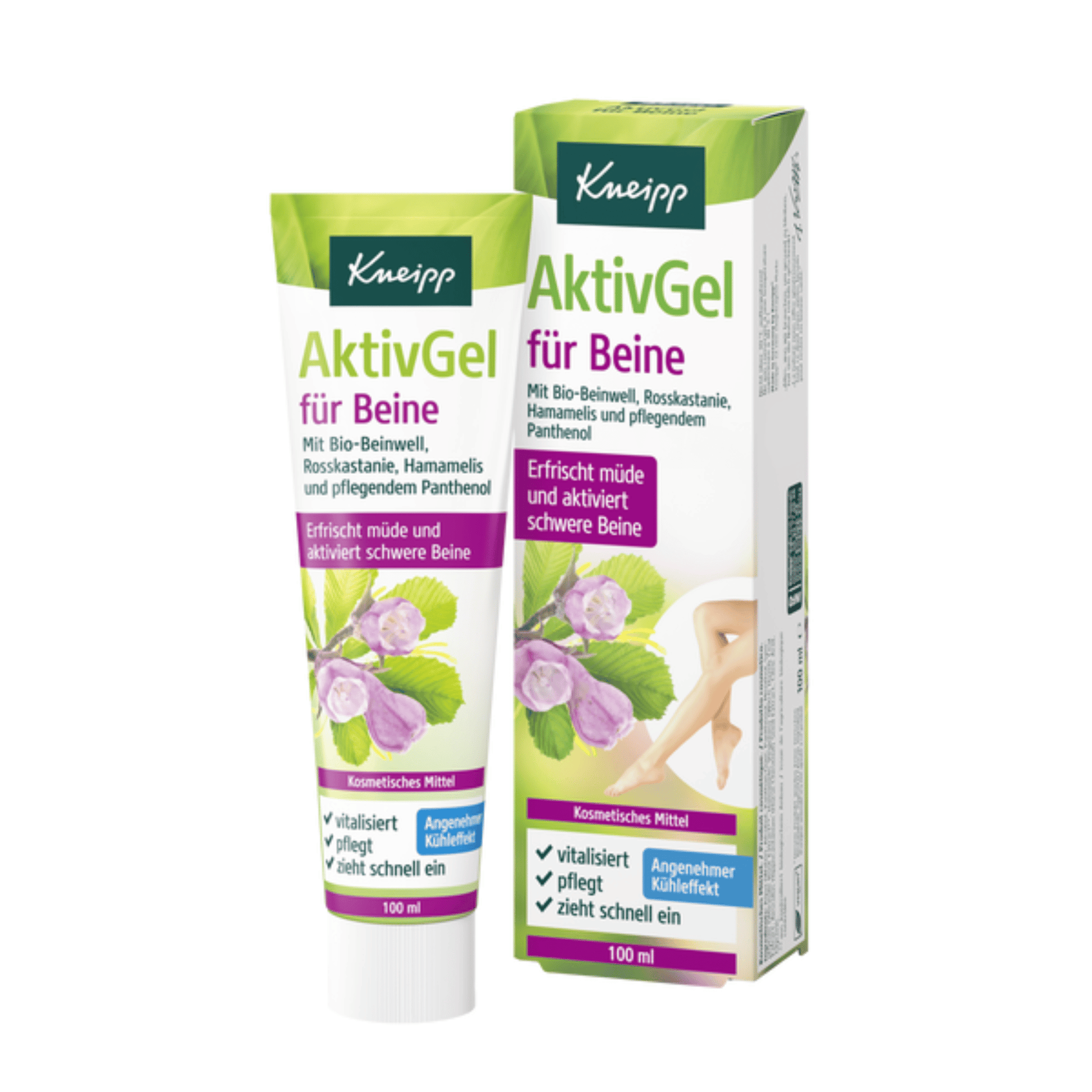 Primary Image of Active Gel For Legs, green and white tube and box