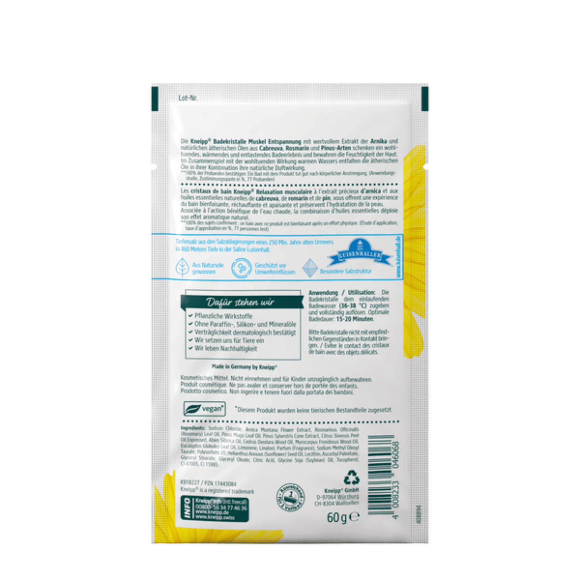 Alternate Image of Arnica Muscle Relaxation Bath Crystals Sachet