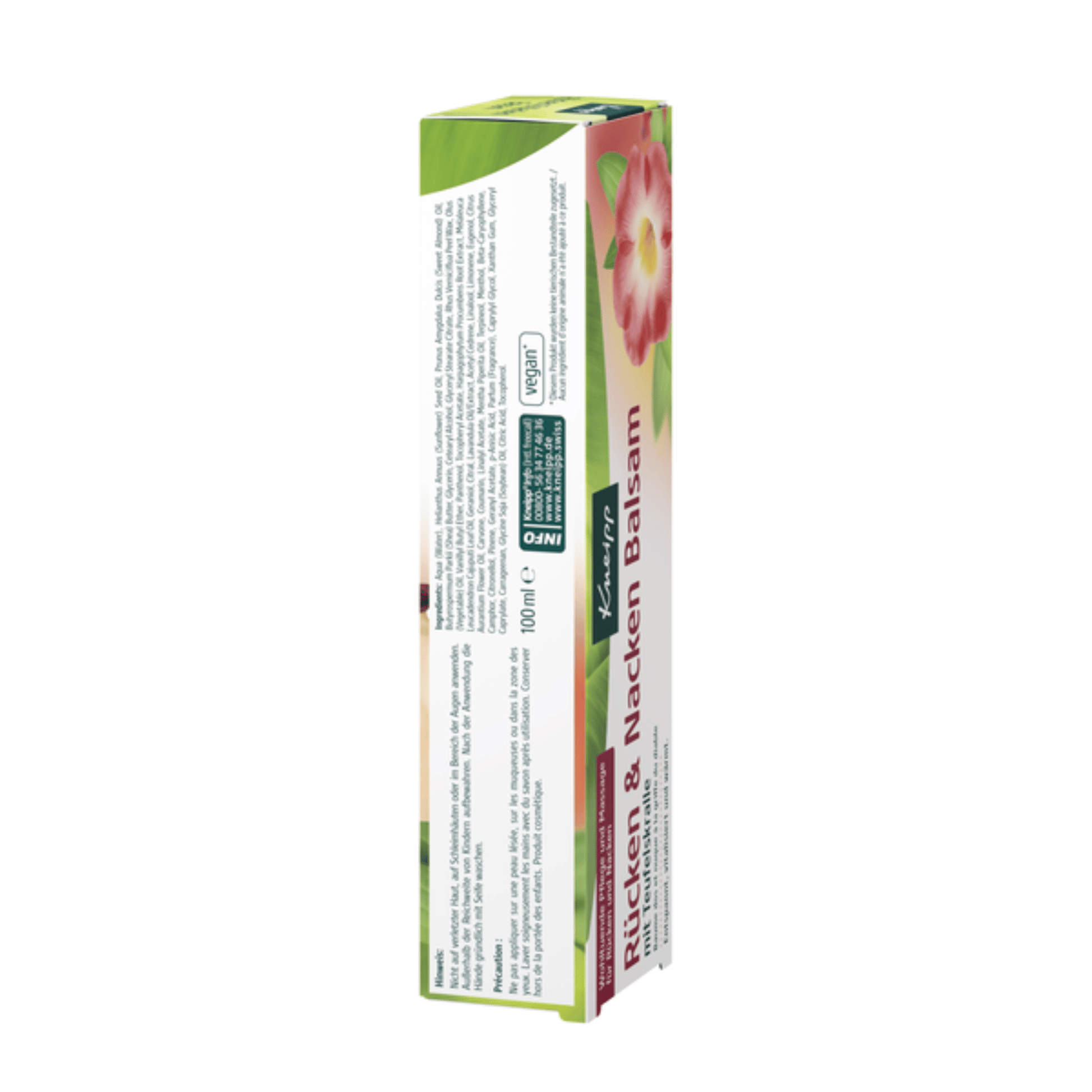 Alternate Image of Back & Neck Balm, green white and green tube and box