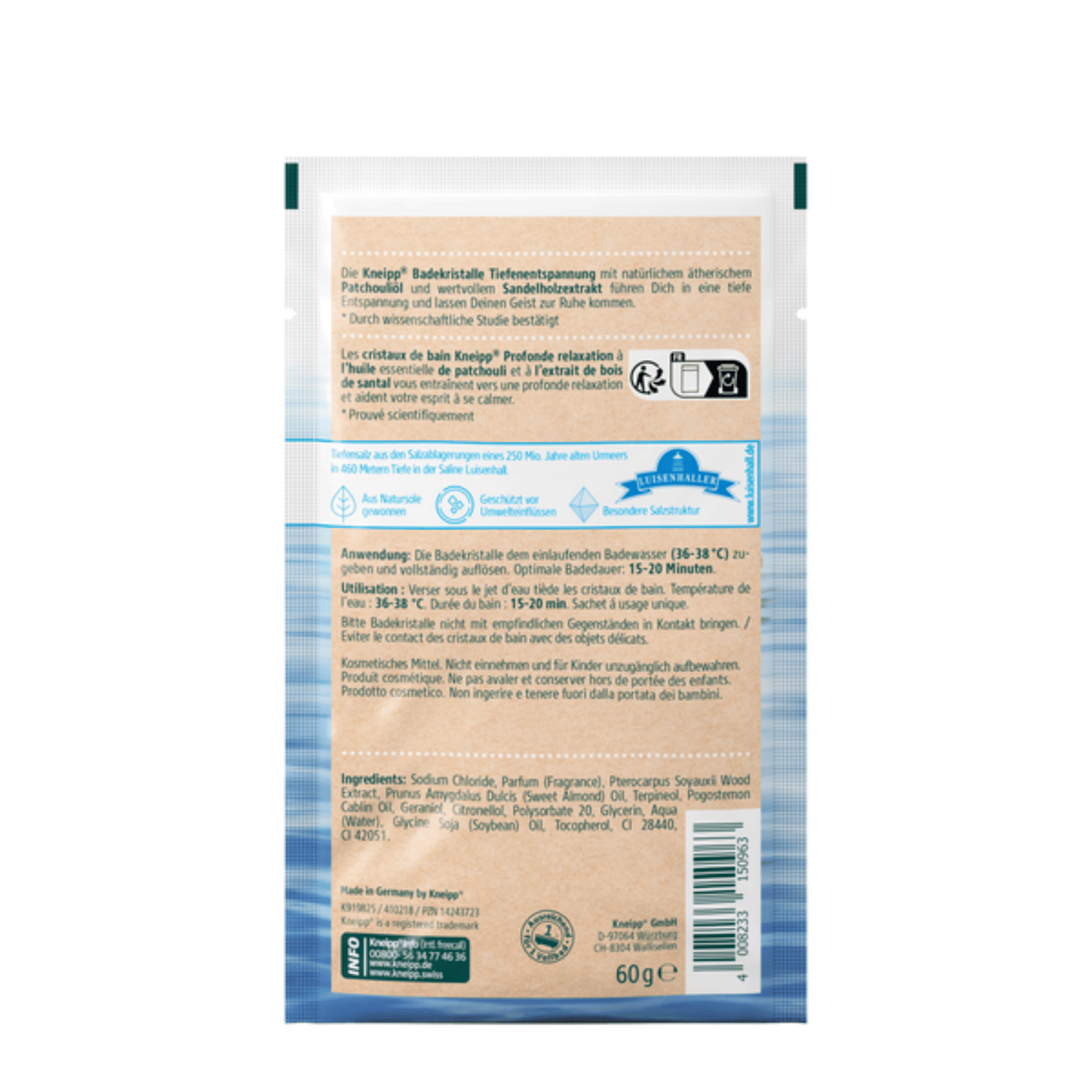 Alternate Image of Patchouli & Sandalwood Deep Relaxation Bath Crystals Sachet